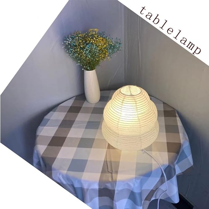 2 Pack Bedside Table Lamp Paper and Chrome Standing Lamp Room Decoration Festival Lantern Light Nightstand Desk Lamp Bedroom Dresser Living Kids Room College Dorm Coffee