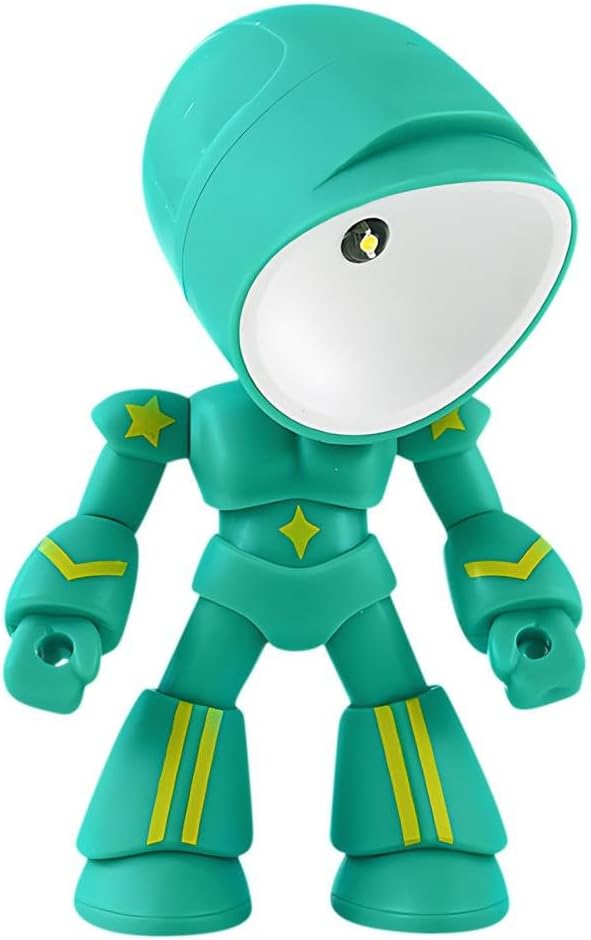2026 Posable Robot Table Lamp - 6Pcs Cartoon Animal LED Night Light Set - Cordless Eye-Friendly Mood Light with Phone Holder for Bedroom Desk Decor (1PCS F)