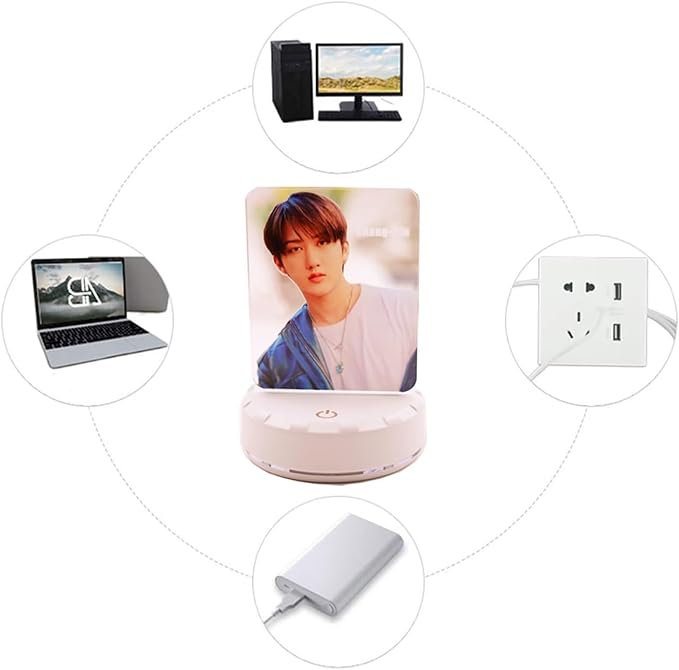YJYP Night Light Felix Bangchan Hyunjin Colorful Acrylic LED Nightstand Lamp