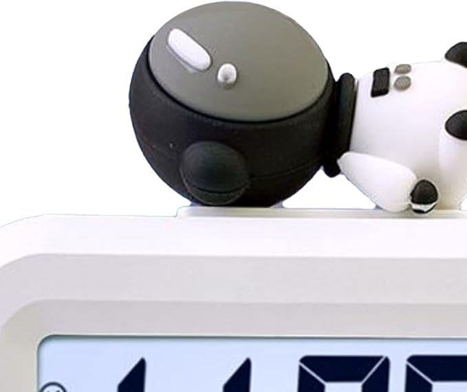 Ymiko Cartoon LED Alarm Clock Cute Desktop Electronic Digital Clock with Temperature Display Night Light for Kids Bedroom Decor