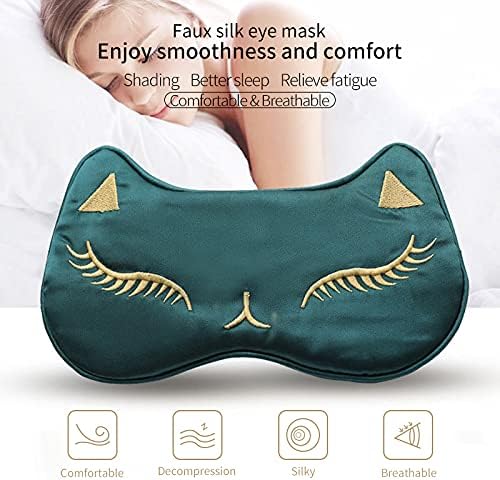 PERFECTSIGHT Cute Sleep Eye Masks (Cat-Yellow)