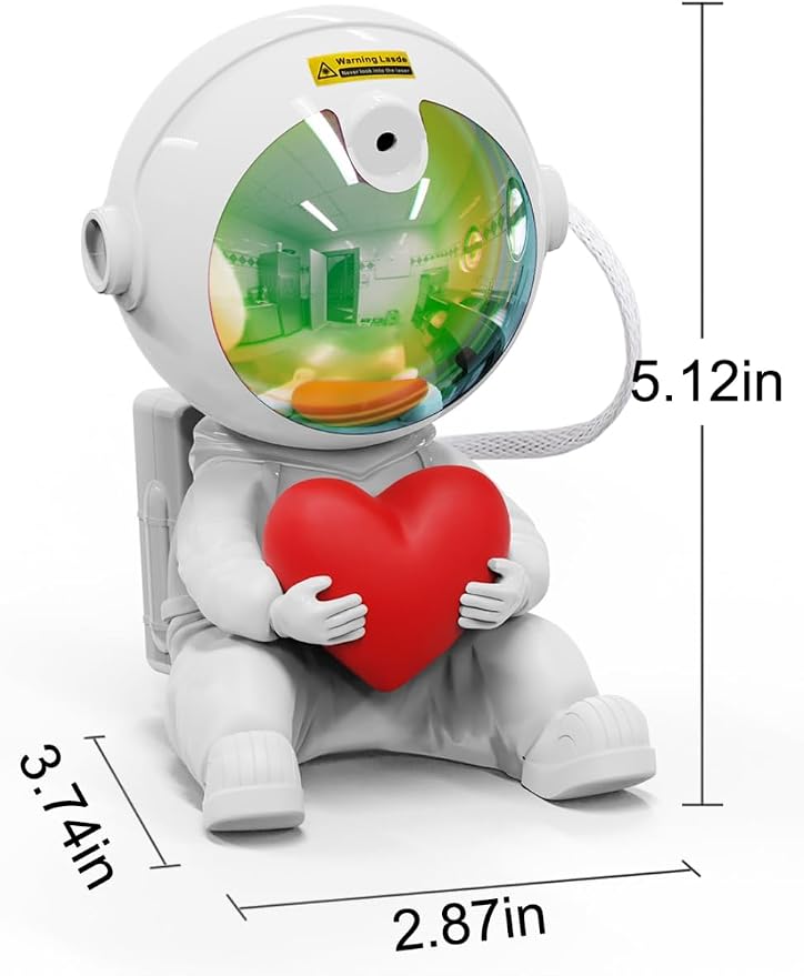 Aurora Galaxy Projector Night Light — Astronaut Space Lamp with Timer & Remote Control, 360° Rotating Star Ceiling Projector, Aesthetic Kids' Room Decor, Ideal Gift for Christmas & Birthdays