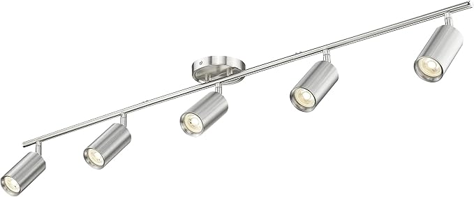 FEMILA Track Lighting Fixtures Ceiling, 43" Kitchen Track Lighting, 3000K LED Bulbs Included, 350 Rotatable, 4FS84TL-5 BN