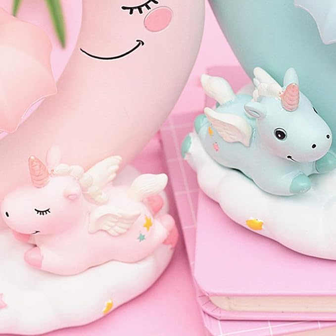 Hilitand Cartoon Moon LED Night Light Baby Nursery Lamp Ornaments Bedside Table Lamp Kids for Home Decoration ()