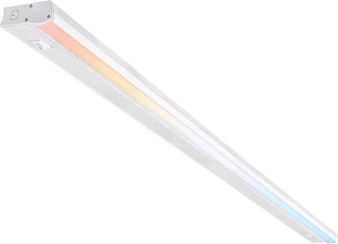 PARMIDA LED Under Cabinet Lighting, Hardwired Installation, 42 Inch, 30W, 5CCT Color Selectable - 2700K/3000K/4000K/5000K/6000K, ETL Listed, 120V, Dimmable, 2300 Lumens, White Finish