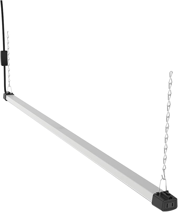 Quarterback 4FT LED Shop Light 40W Strip Work Compact Slim with Inline Switch Daylight White 5000K for Garage Workshop Basement