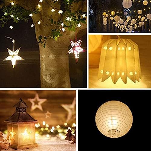 Non-Blinking LED Mini Lights Battery Operated Small LED Lights for Balloon Paper Lantern Party Decoration (Warm White, Pack of 12)