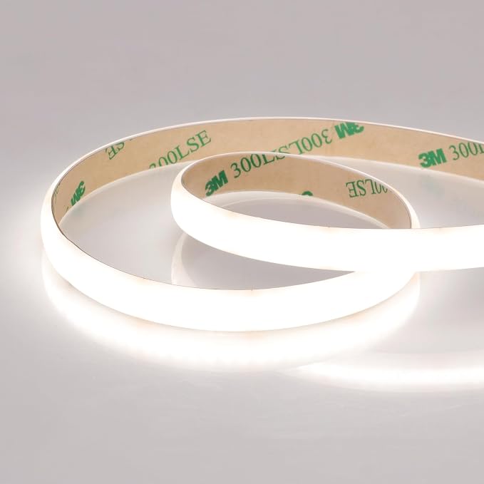 JOYLIT PRO+ 24V LED Strip Diffused 16.4FT 4000K 510LM/FT Bright Waterproof | CE UL, CRI 92+, 280LEDs/m Natural White, 10MM, Dotless, Dimmable, Self-Adhesive, for Kitchen Cabinet,Cove(Lights Only)