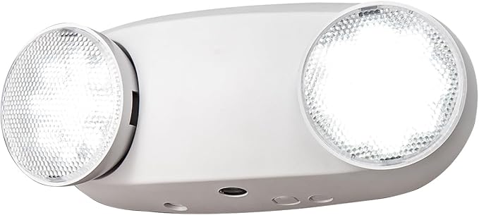 GZRUIYANG Emergency Lights with Battery Backup, 4 Pack Emergency Light, LED Commercial Emergency Lights, UL Listed, AC 120/277V, Hardwired Emergency Exit Light Fixtures for Business - (White)