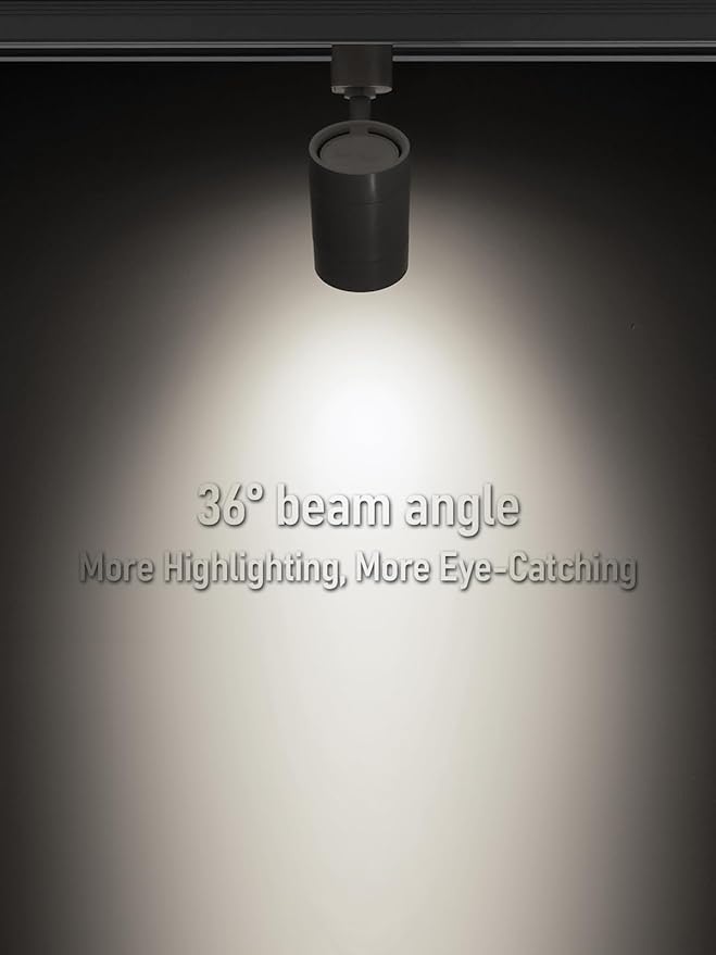 LEONLITE Small Space Series 8.5W LED H Track Lighting Heads, ETL Listed, Dimmable H Track Light Heads for Store Shop Cafe, CRI90, H Track Lighting, 4000K Cool White, Matte White, Pack of 4