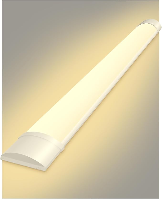 Sararoom 2FT Wraparound Shop Light, 20W LED, 2400lm, 3200K Warm White, 60cm 23.6inch LED Garage Closet Light for Office Home Basement