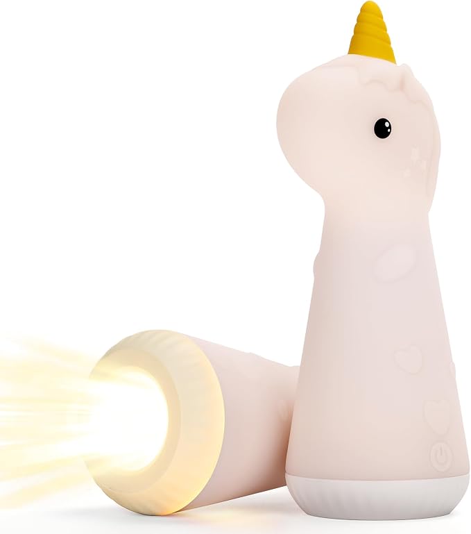 ShaArkMango Flashlight with Night Light for Kids Rechargeable LED Dimmable Night Light Toddler Bed Room Playing in Dark Handheld Emergency Flashlight for Camping Essential Hallway Walking Nighttime