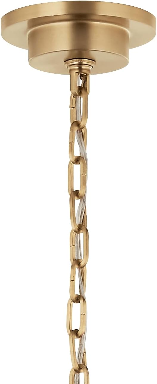 KICHLER Carrick 10-Light Chandelier, Updated Traditional Light in Polished Nickel, Sloped Ceiling Compatible, for Foyer, Great Room, Dining Room or Vaulted Bedroom (31" x 54.25"), 52707CPZ
