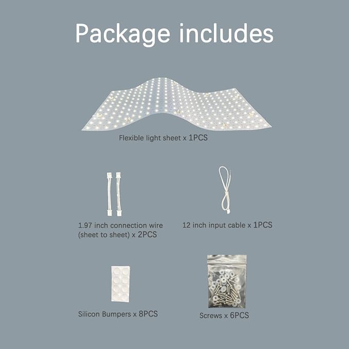1-Pack LED Backlight Sheet 24V 36W 6000K White, 19.3X9.6 inches Each Unit, Dimmable Flexible LED Panel Sheet for Backlit Translucent Stone/Marble/Onyx/Quartz Countertops Walls