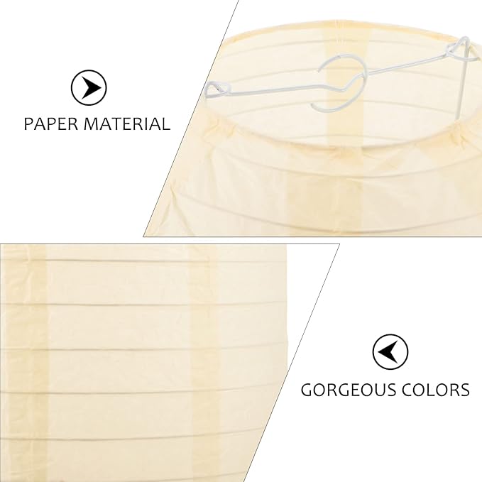 2Pcs Japanese Lantern Lamp : Beige Lanterns for Indoor Outdoor Home Yard Ramen Restaurant Decoration Japanese Paper Lanterns Hanging for Festival Decorations