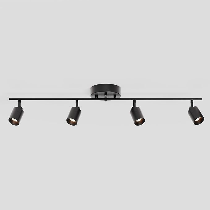 Shura Bronze 4-Light Track Light with Rotatable Heads, Integrated LED Bulbs, 3 ft. Track Lighting Kit, 3000k, 2240 Lumens