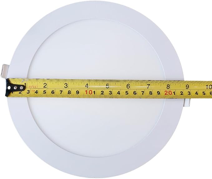 8 Inch 18Watt Ultra Thin Round LED Recessed Panel Spot Lighting, 140 Watt Retrofit Ceiling Downlight, 6500K Cool White, 10 Pack