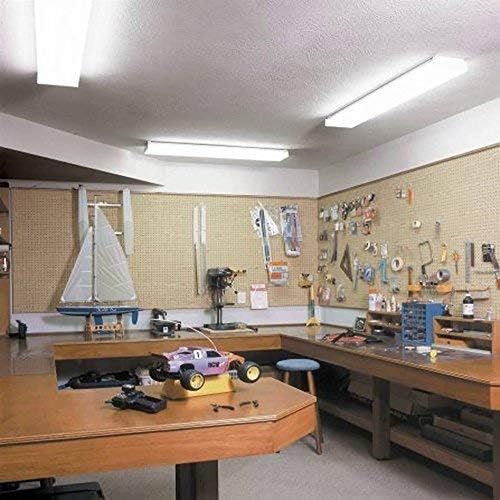 4FT LED Wraparound 40W 4 Foot LED Shop Lights for Garage, 4400lm 4000K Neutral White, Wrap Light, 48 Inch Light Fixtures Flush Mount Office Ceiling Lighting, Fluorescent Tube Replacement