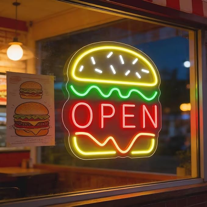 OPBYWE Custom Business Logo Neon Signs, Personalized LED Light Sign with Image Upload for Storefront, Office, Salon & Bar Decor, Commercial Signage Wall Art
