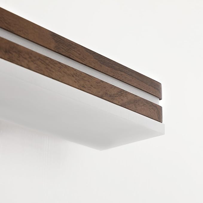 SineRise 48-Inch LED Modern Bathroom Vanity Light Bar, Brown Modern Acrylic Bathroom Wall Lighting Fixtures Over Mirror (Cool White 6000K)