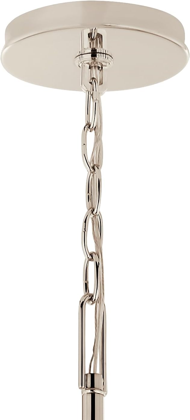 Kichler Malene 14-Light 2-Tier Chandelier, Updated Traditional Light in Polished Nickel, Sloped Ceiling Compatible, for Foyer, Dining Room or Living Room (27.25" x 52.75"), 52698PN
