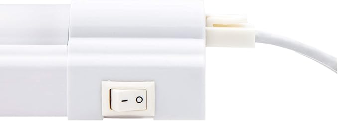 Maxxima 12 inch LED Under Cabinet Light - 600 Lumens Warm White 3000K, Undermount Lighting Fixture for Kitchen, Closet, and Bedroom, On/Off Switch, Plug in