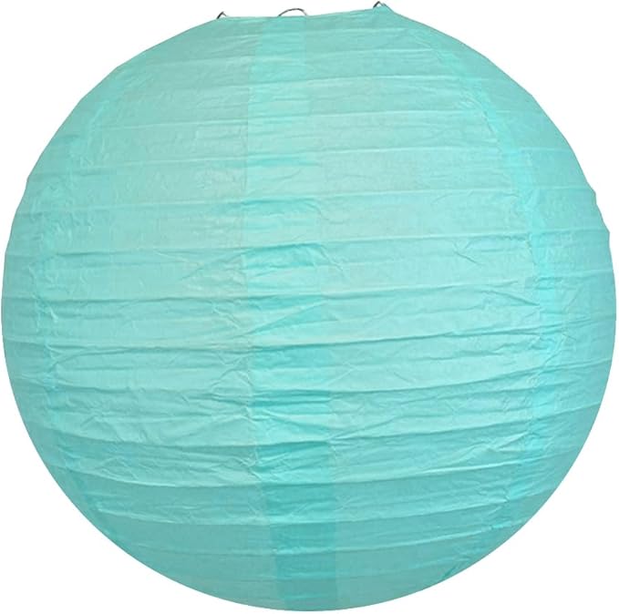 8 Inch Blue paper lanterns party decorations, hanging paper lantern lights shade for Anniversary Graduation Wedding Birthday Party Baby Shower Decorations Indoor Outdoor(Set of 5, Blue)
