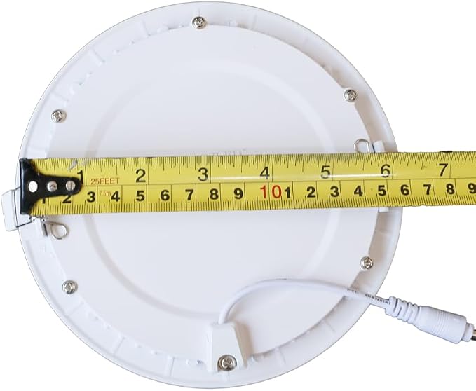 6 Inch 12Watt Ultra-Thin Round LED Recessed Panel Light Lamp with Driver, 100 Watt Incandescent Equivalent, 6000K~6500K Cool White, Home, Office, Commercial Lighting Pack of 10