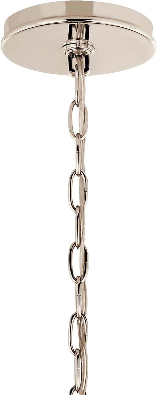 Kichler Malene 6-Light Chandelier, Updated Traditional Light in Polished Nickel, Sloped Ceiling Compatible, for Foyer, Dining Room, Living Room or Bedroom (17.75" x 32"), 52695PN