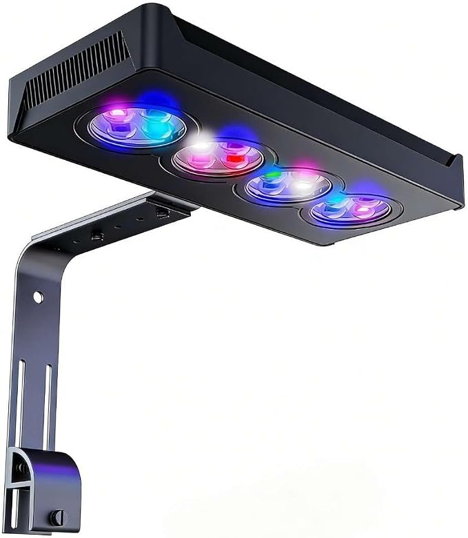 Aquarium Light 60W Reef Light for Coral SPS LPS Saltwater Light | Dimmable for SPS/LPS Corals,Sunrise, Sunset, Moonlight Modes, Ideal for 20-36in Saltwater Reef Fish Tanks Up To 60 Gallons