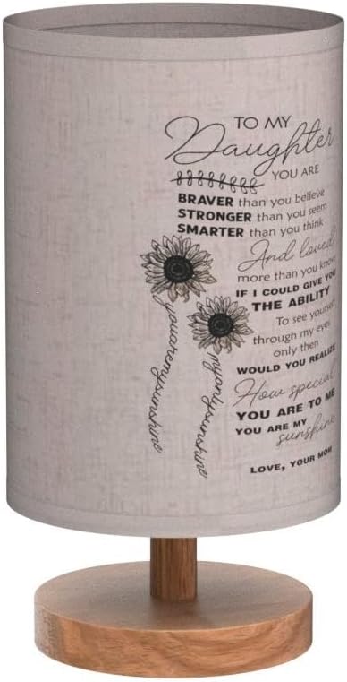 WSYEAR Daughter Gifts from Mom - Table Lamp Birthday Gifts for Daughter from Mom Girl Present Night Light for Bedroom Living Room Graduation Gifts