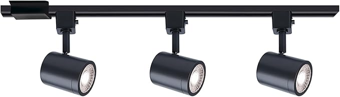 WAC Lighting Charge 8010 LED 27W 3 Light Track Kit with Floating Canopy Feed and 4Ft Track with End Caps 5-CCT Selectable Heads Fully Dimmable in Black