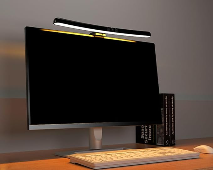 Computer Monitor Light Curved Screen Light Bar Three Light Modes Adjustable Brightness Touch Control Glare-Free Eye Protection LE13 A