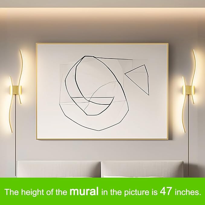 Daunton Modern Gold Plug in Wall Sconces Set of 2 - Smart Dimmable LED Wall Lights with Remote, 3CCT Adjustable & Memory Function, Timer Setting - No Wiring Needed for Living Room, Bedroom, Hallway