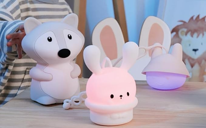 Nursery Night Light for Baby,Portable LED Night Lamp for Breastfeeding | Soft BPA Free Silicone Night Lamp,Dimmable Nightlight for Newborn, Rechargeable Night Light for Kids and Adult