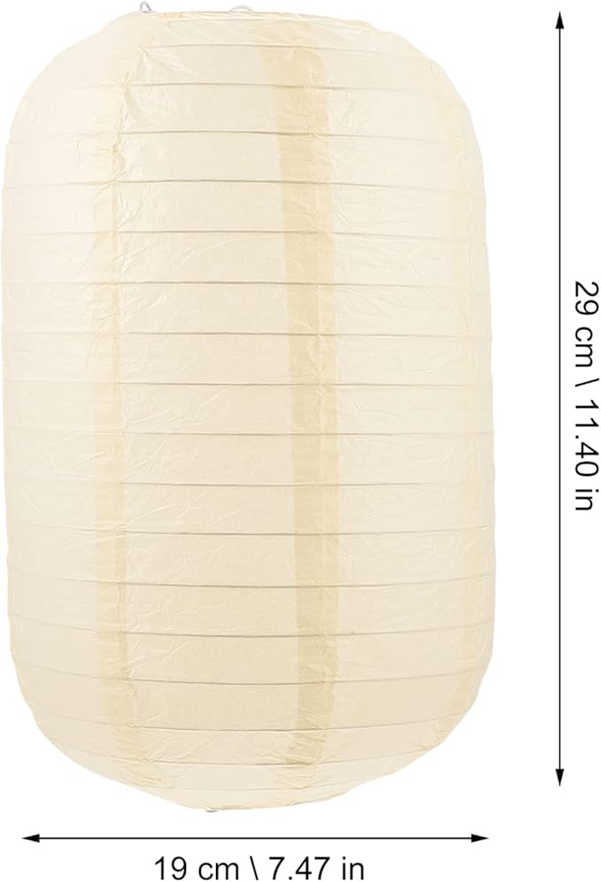 2Pcs Japanese Lantern Lamp : Beige Lanterns for Indoor Outdoor Home Yard Ramen Restaurant Decoration Japanese Paper Lanterns Hanging for Festival Decorations