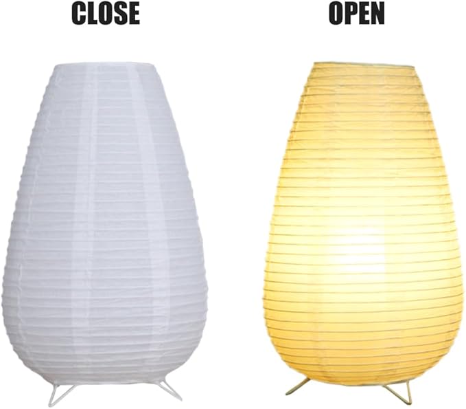 Small Table Lamp, Cute Paper Lamp, Ambient Lighting Lamp, Cozy Bedside Lamp, Minimalist Warm Glow Light for Bedroom Living Room Kids Room Dorm