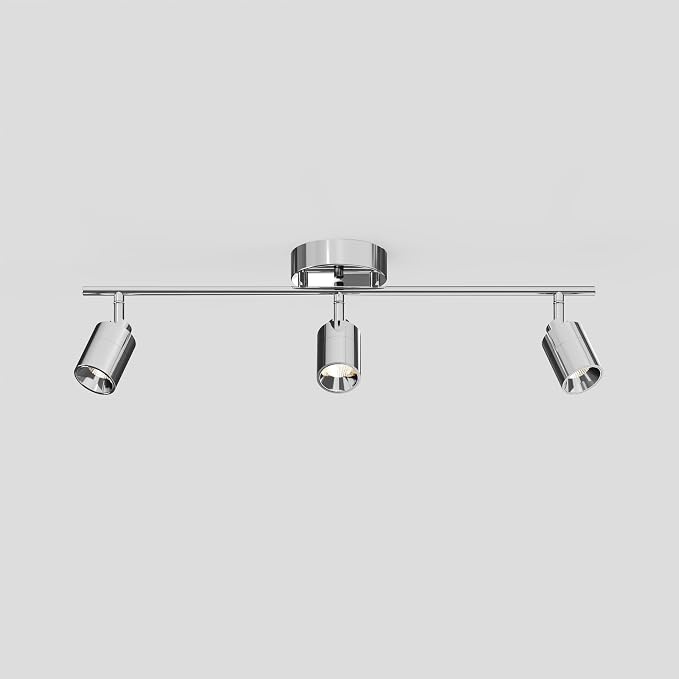 Shura Chrome 3-Light Track Light with Rotatable Heads, Integrated LED Bulbs, 2 ft. Track Lighting Kit, 3000k, 1470 Lumens