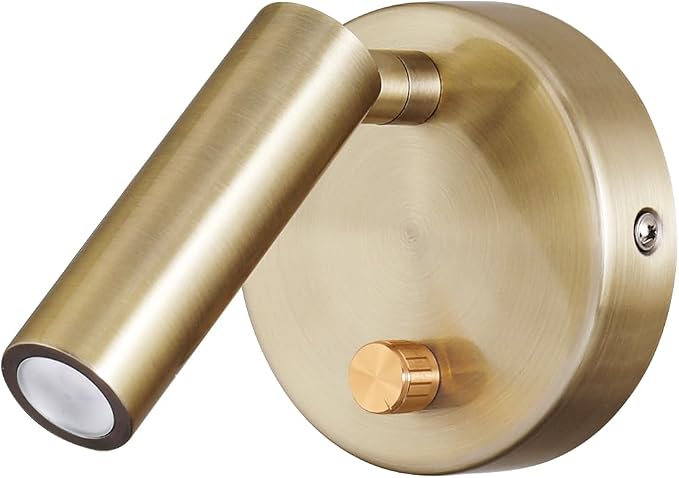 Surface Wall Mounted Reading Light Sconces Lamp Physical Knob Dimmer Switch LED 5W Warm White 3000K (Bronze Hardwired)