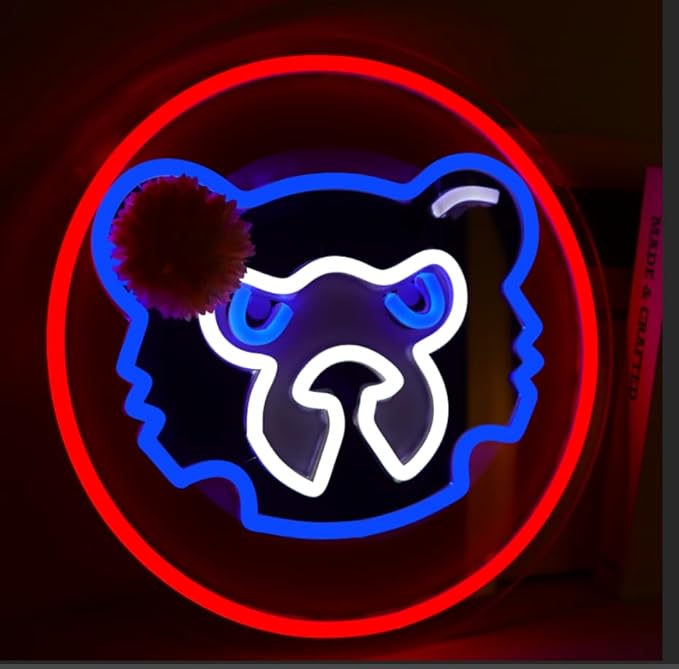 Balanar Baseball Neon Sign for Sport Club Wall Decor,Dimmable Baseball Sport LED Neon Light For Man Cave Or Garage, Bar,Dorm Room, Party,Game Room Decoration （12.2 * 12.2 inches）