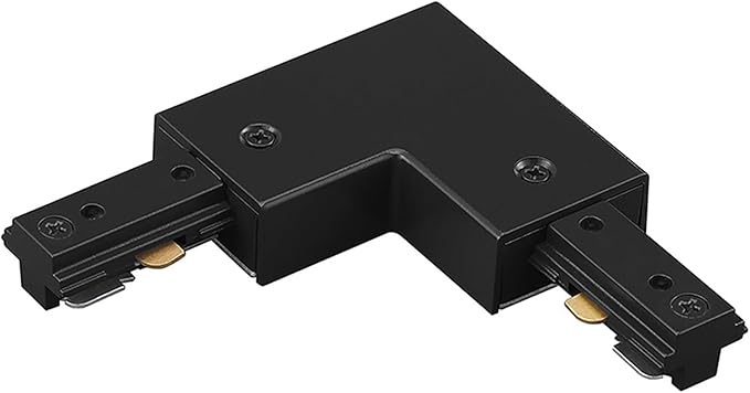 WAC Lighting H Track 120V Right L-Connector to Join Two Tracks 90 Degree Right Turn for H Style 3-Wire Track Systems in Black