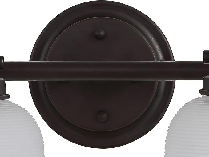 JONATHAN Y 5.75" Oil Rubbed Bronze Modern Bathroom Vanity Light, 3-Light LED Wall Sconce, Clear Glass Bell Shade for Mirror Hallway Kitchen, ETL Listed, LED Bulb Included (JYL7409C)