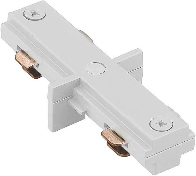WAC Lighting L Track 120V Straight I-Connector to Join Two Tracks Together for L Style 2-Wire Track Systems in White