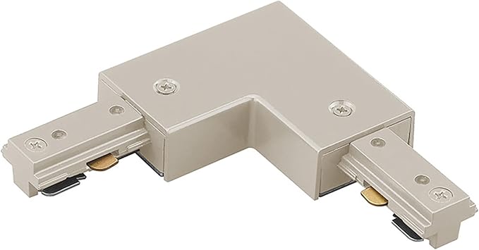 WAC Lighting H Track 120V Right L-Connector to Join Two Tracks 90 Degree Right Turn for H Style 3-Wire Track Systems in Brushed Nickel