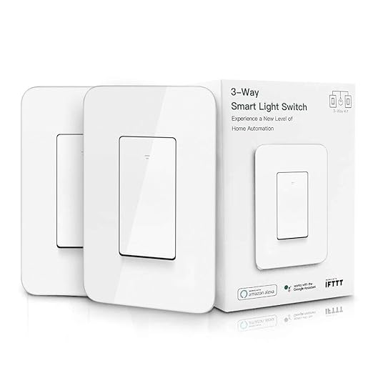 3 Way Smart Light Switch, Compatible with Alexa, Google Assistant, IFTTT, WiFi, Neutral Wire Required, Schedule Setting APP Remote Control, ETL, No Hub Required (3 Way Smart Switch 2pack)