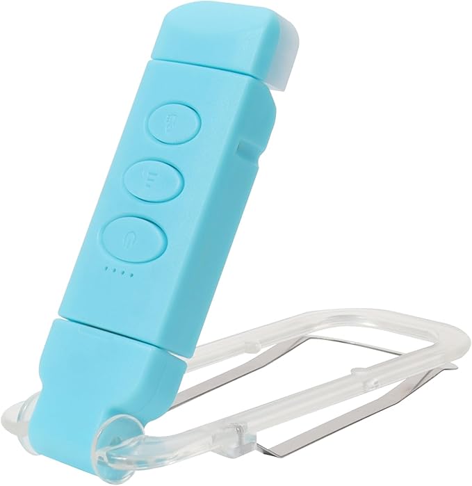 Clip On Book Light, USB Rechargeable Reading Light with 3 Color Modes, 5 Brightness Levels, Flexible Clamp Arm for Bed and Travel(Blue, Clip On)