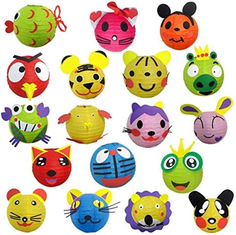 Paper Lanterns 16 Pcs Multicolor Assorted size of 4" 6" 8" 10" Chinese Round Paper Hanging Decorations Ball Lanterns Lamps for Home Decorations, Parties, and Weddings