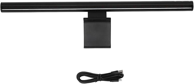 Monitor Light Bar Eye Caring USB Powered Computer Screen Light with 5 Color Temperatures & 3 Dimming Levels, Adjustable Clip for Flat and Curved Monitors up to 2 Inches (300SA55)