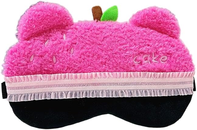 PERFECTSIGHT Cute Sleep Eye Masks (Rose Pink Cake)
