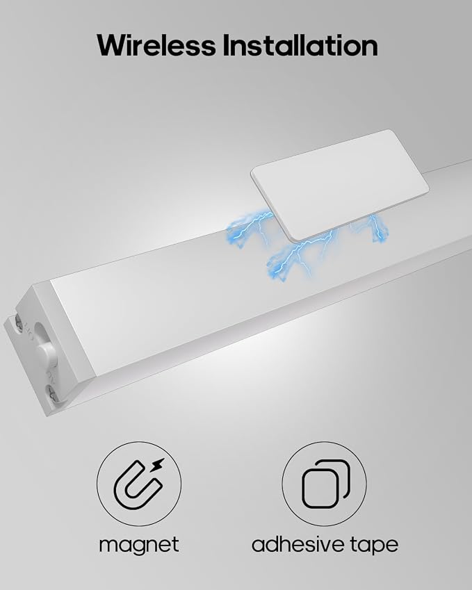 GOODEA 7" Under Cabinet Lighting with Rechargeable Battery, 3 Pack | LED Motion Sensor Light Indoor, Closet Lights with Dimmable Brightness for Cabinets, Bookshelf, Stair, Hallway